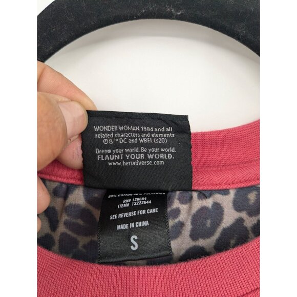 Wonder Woman 1984 Twofer Sweatshirt Size L Distressed Leopard Grunge Y2K Comics - Picture 9 of 11